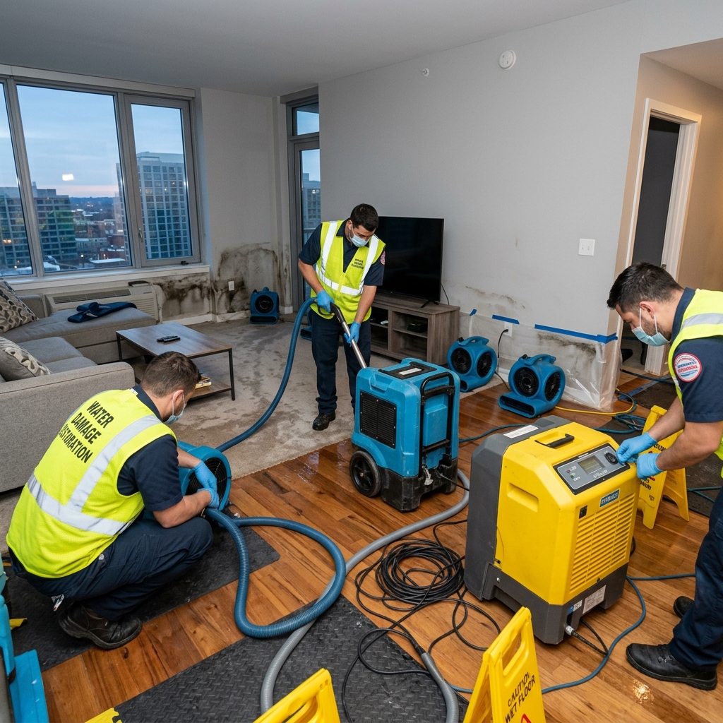 Water damage restoration case study in Garland TX